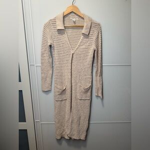 Happily Grey Cream Longline Cardigan